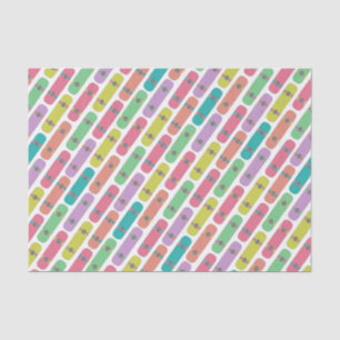 Colorful Skateboard Patroon Tissuepapier