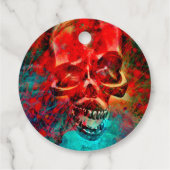 Colorful skull bedankjes labels (Achterkant)