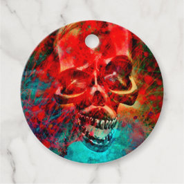 Colorful skull bedankjes labels