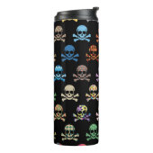 Colorful Skull & Crossbones Thermosbeker (Gedraaid links)