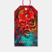 Colorful skull. Eerie Gift Cadeaulabel (Achterkant)