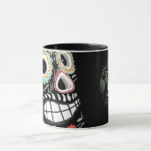 Colorful skull mug with fun designs for Halloween (Centre)