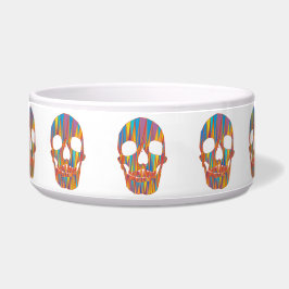 Colorful Skull Pet Bowl Voerbakje