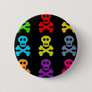 Colorful Skulls Ronde Button 5,7 Cm
