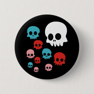 Colorful Skulls Ronde Button 5,7 Cm