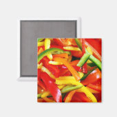 Colorful sliced peppers magnet (Recto/Verso)