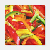 Colorful sliced peppers magnet (Devant)