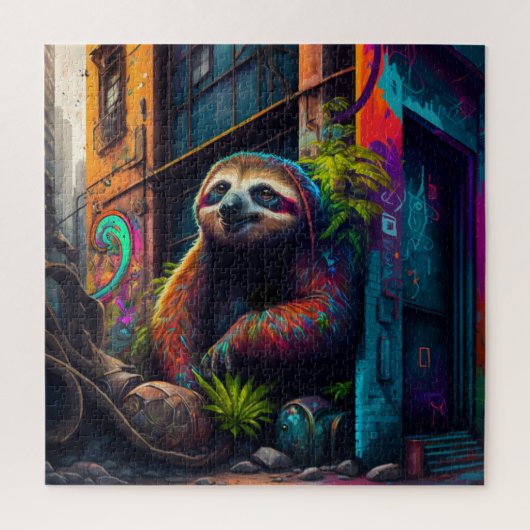 Colorful Sloth Puzzle Legpuzzel (Verticaal)