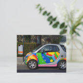 Colorful Smart Car Briefkaart (Staand voorkant)