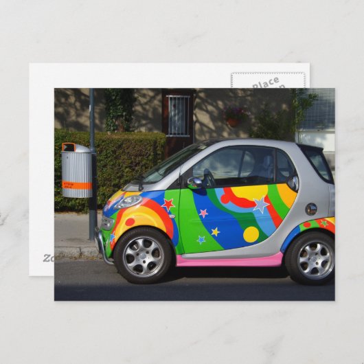 Colorful Smart Car Briefkaart (Voorkant / Achterkant)