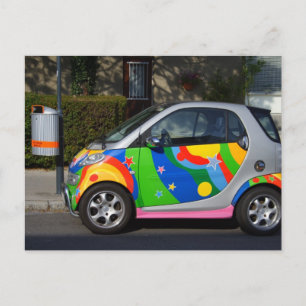 Colorful Smart Car Briefkaart