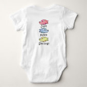 Colorful Smiling Fish Baby bodysuit (Achterkant)