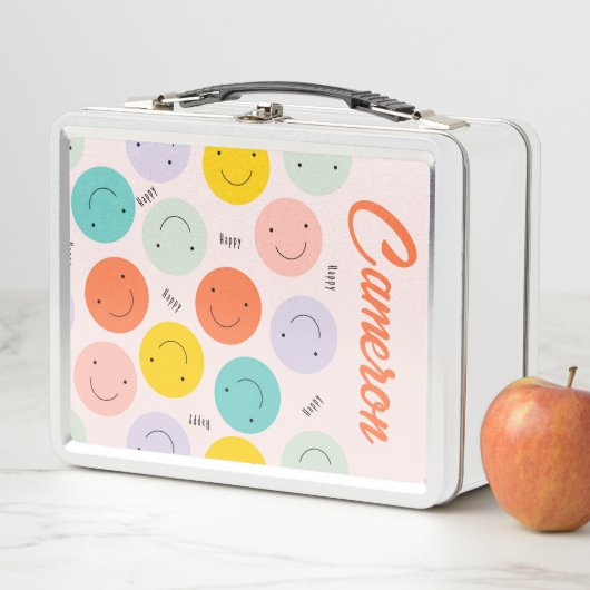 Colorful Smilling Happy Face Pattern (In situ)