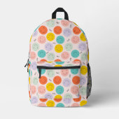 Colorful Smilling Happy Face Pattern Bedrukte Rugzak (Voorkant)