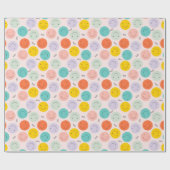 Colorful Smilling Happy Face Pattern Cadeaupapier (Vlak)