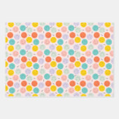 Colorful Smilling Happy Face Pattern Inpakpapier Vel (Voorkant 2)
