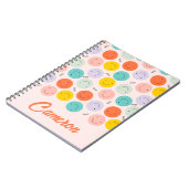 Colorful Smilling Happy Face Pattern Notitieboek (Linkerzijde)