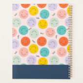 Colorful Smilling Happy Face Pattern Planner (Achterkant)