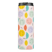 Colorful Smilling Happy Face Pattern Thermosbeker (Achterkant)