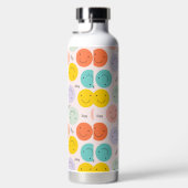 Colorful Smilling Happy Face Pattern Waterfles (Rechts)