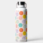 Colorful Smilling Happy Face Pattern Waterfles (Achterkant)