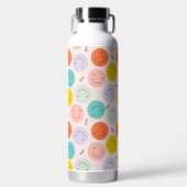 Colorful Smilling Happy Face Pattern Waterfles (Voorkant)