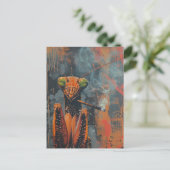 Colorful Smoking Mantis Surreal Briefkaart (Staand voorkant)
