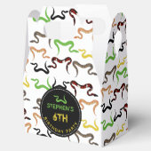 Colorful Snakes Python Reptile Birthday Party Bedankdoosjes (Geopend)