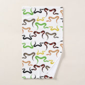 Colorful Snakes Python Reptile Patroon Bad Handdoek (Handdoek)