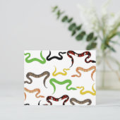 Colorful Snakes Python Reptile Patroon Feestdagenkaart (Staand voorkant)