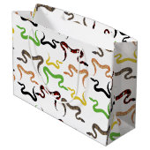 Colorful Snakes Python Reptile Patroon Groot Cadeauzakje (Achterkant Gekanteld)
