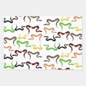 Colorful Snakes Python Reptile Patroon Inpakpapier Vel (Voorkant 3)
