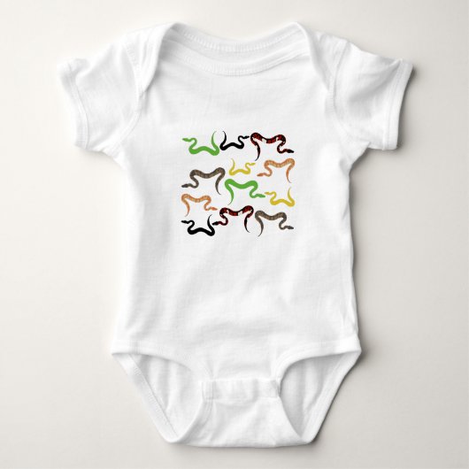 Colorful Snakes Python Reptile Patroon Romper (Voorkant)