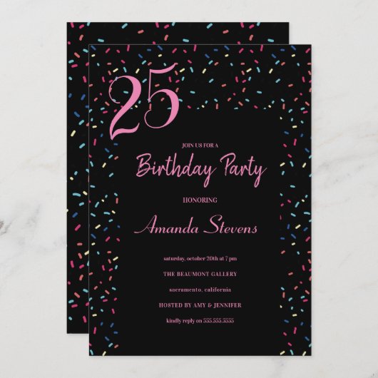 Colorful Snoep Drift Pattern Birthday Kaart (Voorkant / Achterkant)