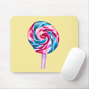 Colorful snoep lolly waterverf art. muismat