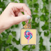 Colorful snoep lolly waterverf art. sleutelhanger (Hand)