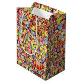 Colorful Snoep Sprinkles Confetti Jimmies Medium Cadeauzakje (Achterkant Gekanteld)