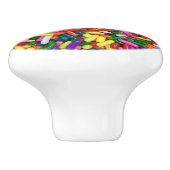 Colorful Snoep Sprinkles Keramische Knop (Zijkant)