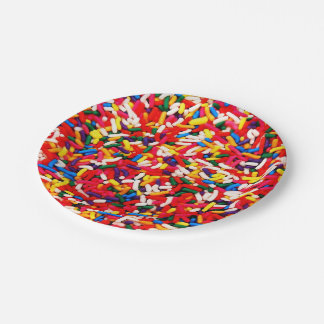 Colorful Snoep Sprinkles Papieren Bordje