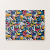 Colorful Snow Skiers Collage Legpuzzel (Horizontaal)