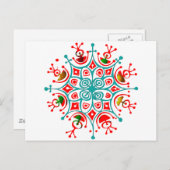 Colorful Snowflake Briefkaart (Voorkant / Achterkant)