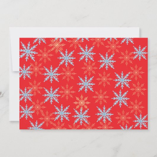 Colorful Snowflake Pattern Christmas Party Invitat Kaart (Voorkant)