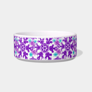 Colorful Snowflake Pet Food Bowl Voerbakje