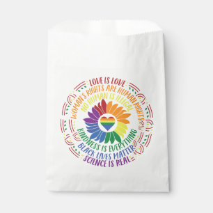 Colorful Social Justice Flower Word Art Bedankzakje