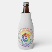 Colorful Social Justice Flower Word Flesjeskoeler (Fles Voorkant)