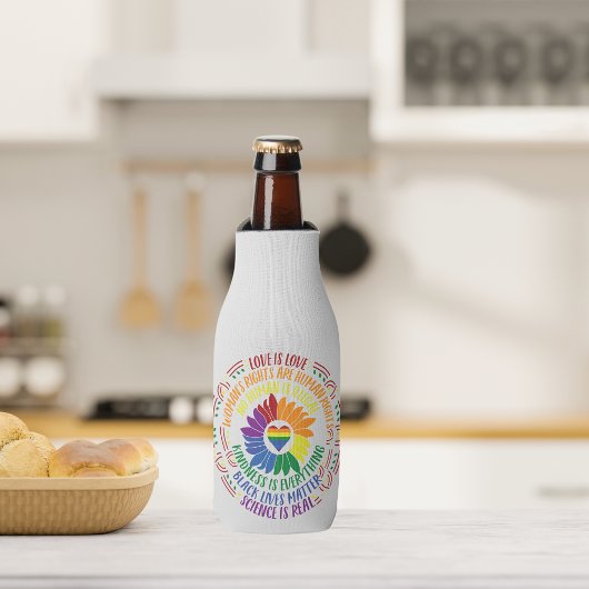 Colorful Social Justice Flower Word Flesjeskoeler