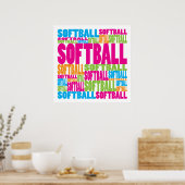 Colorful Softball Poster (Keuken)