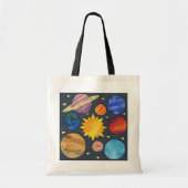 Colorful Solar System Tote Bag (Voorkant)