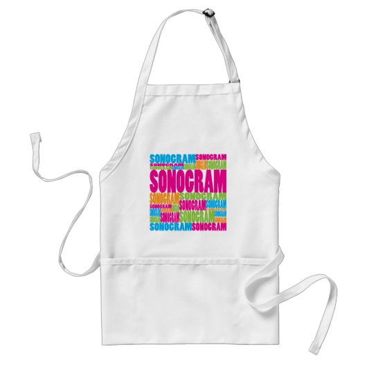 Colorful Sonogram Standaard Schort (Voorkant)