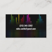 Colorful Sound Bar-kwalificator Visitekaartje (Achterkant)